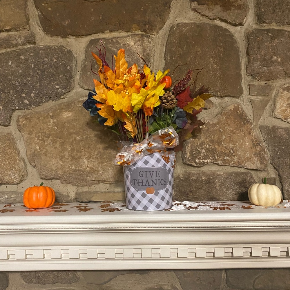 Fall floral arrangement, all flowers included!